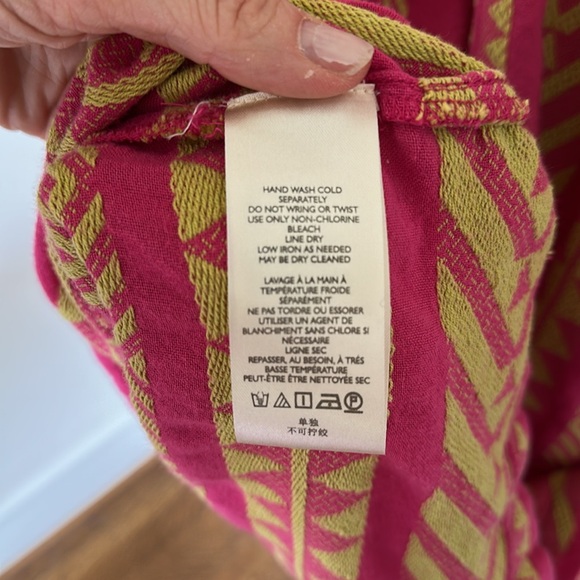 Maeve Pink and Yellow Long Sleeve Dress - Picture 7 of 9